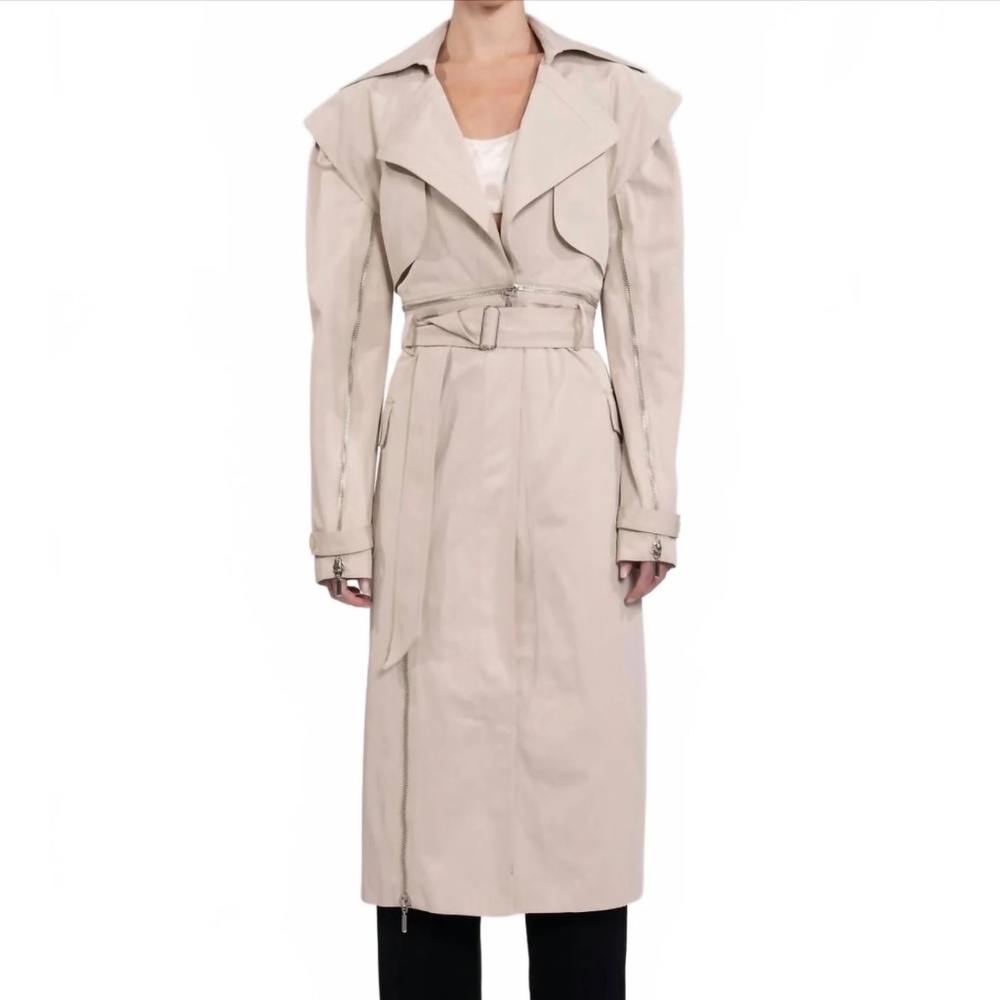 Nonchalant Label Lennox Trench Coat / Skirt  / Cropped Jacket New With Tags - Picture 7 of 15